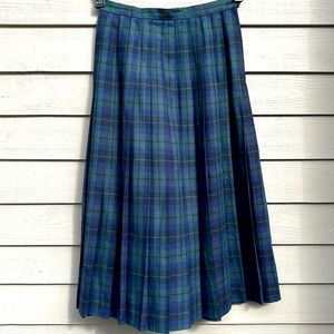 Real Vintage 1980/90s Size 8 Michelle Stuart plaid tartan pleated skirt EUC